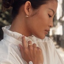 Gold and Silver Aurora Hoop Earrings