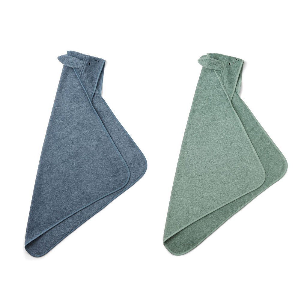 Albert Hooded Baby Towel 2-pack - Rabbit