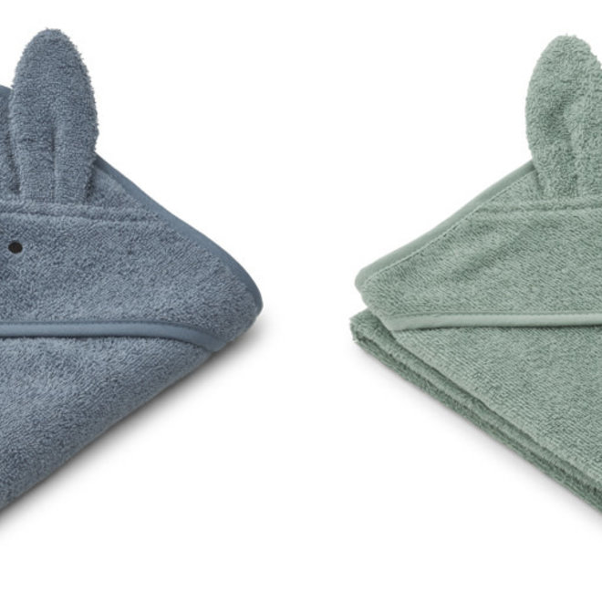 Albert Hooded Baby Towel 2-pack - Rabbit