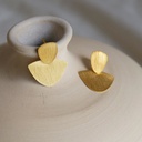 Venus Double Oval Golden Earrings