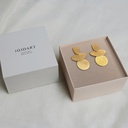 Venus Triple Oval Golden Earrings