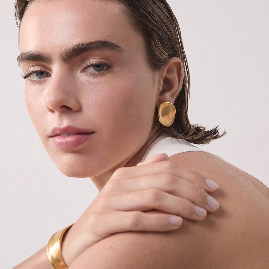 Cala Golden Earrings Large