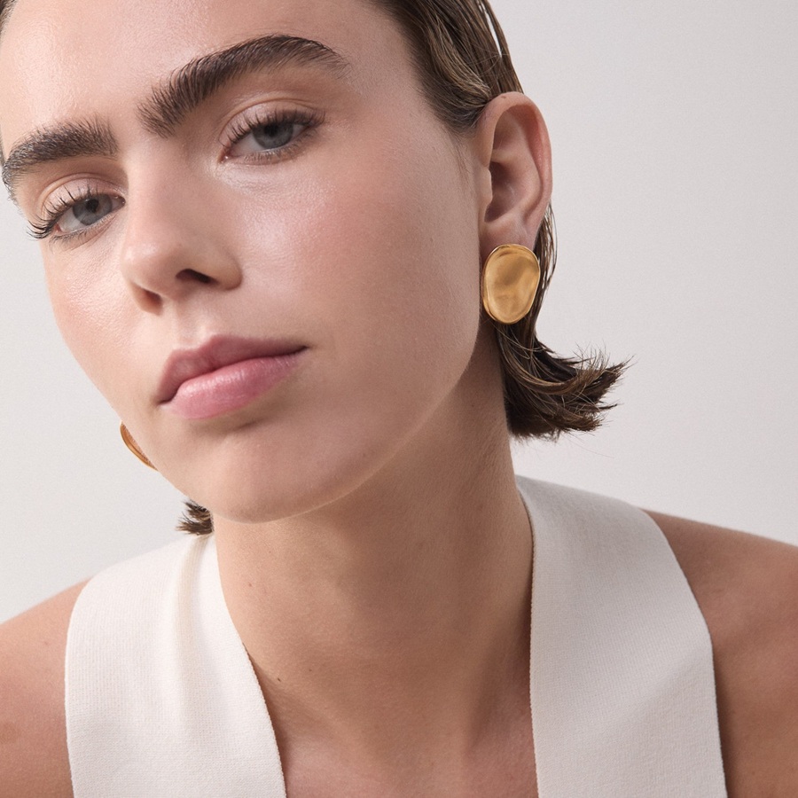 Cala Golden Earrings Large