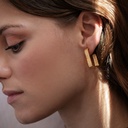 Lignis Wide Golden Earrings Large