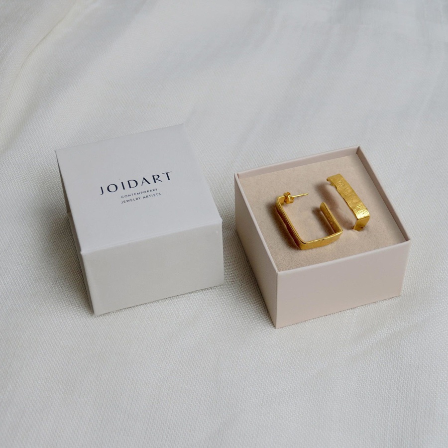 Lignis Wide Golden Earrings Large