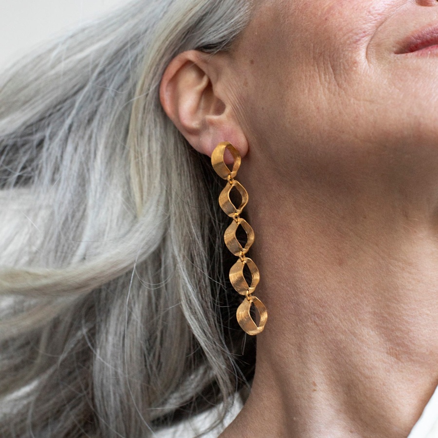 Xaluc Long Golden Earrings