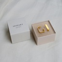 Lignis Wide Golden Earrings Medium