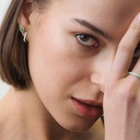 Cirque Earrings Green Enamel