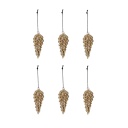 Cone Gold Ornaments, Set of 6