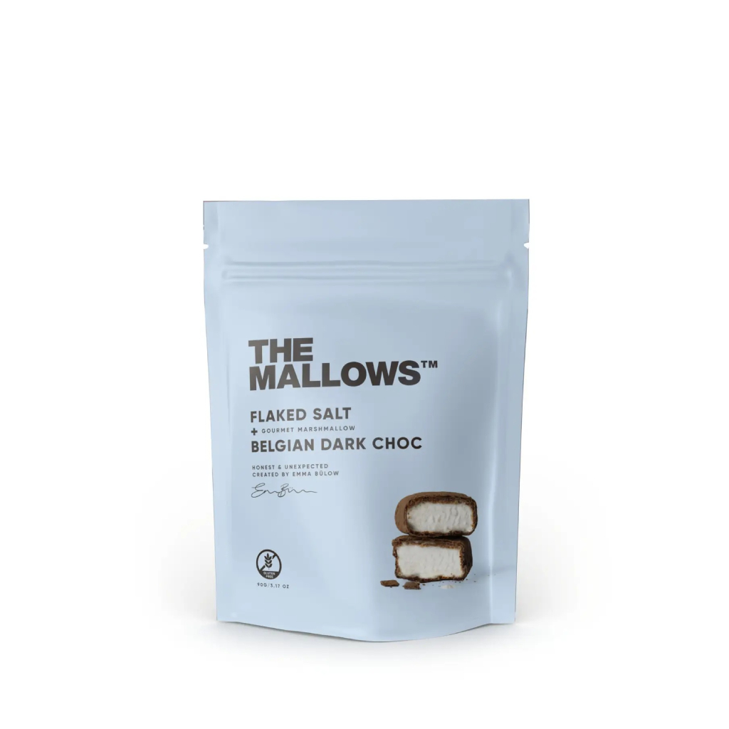 Flaked Salt Mallows + Belgian Dark Choc 90g