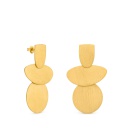 Venus Triple Oval Golden Earrings