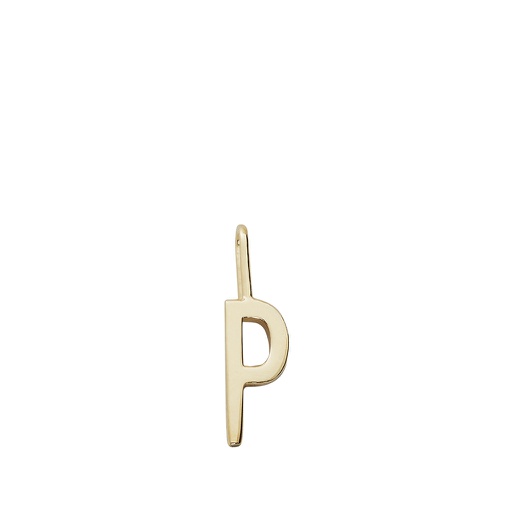 Gold Letter Charm 10mm