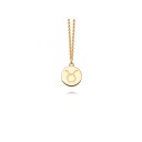 Zodiac Biography Pendant Necklace, Taurus Gold