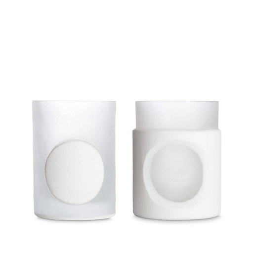 Carved Stem Vase , Set of 2