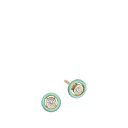 Cirque Earrings Stud Enamel, Green
