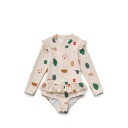 Sille Swim Jumpsuit - Geometric Foggy Mix