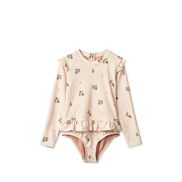 [KDLW35704] Sille Swim Jumpsuit - Peach/ Sea Shell