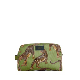[FHWO29100] Olive Leopard Large Toiletry Bag