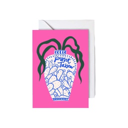 [STPS13800] Prosit Tassew-Vase, Greeting Card